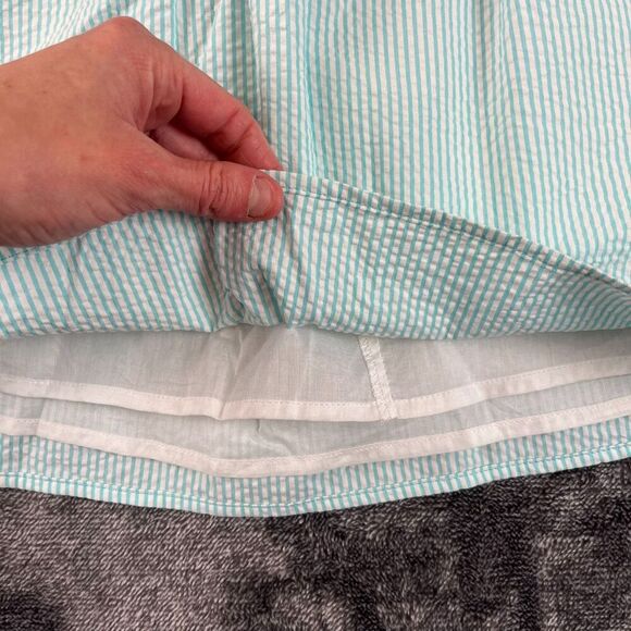 Lilly Pulitzer Mimosa Skirt Mini Lined Seersucker Shorely Blue Striped Sz S NWT - Picture 6 of 9
